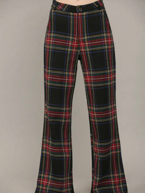 A Treat in Tartan Pant in Black