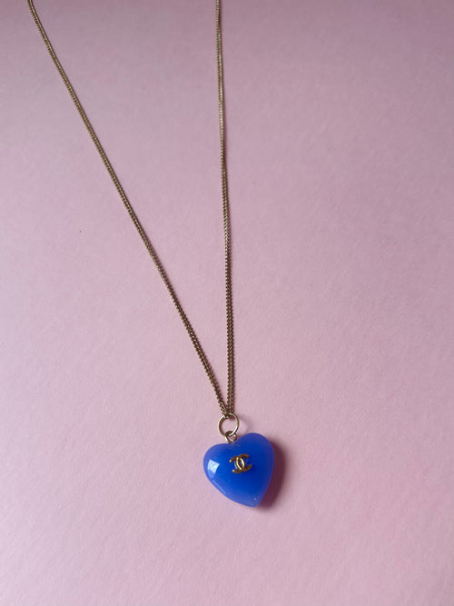 Very Vintage 76 Blue Heart Necklace