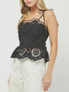 Last Resort Eyelet Tank in Black