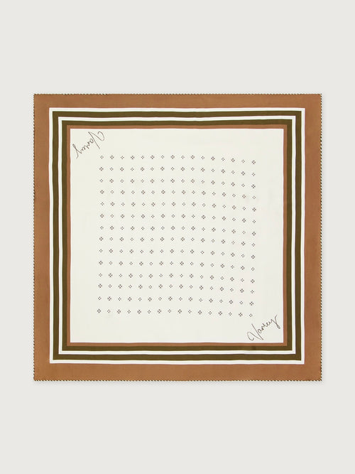 Silk Signature Scarf in Pristine Golden Bronze