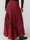 Emberwood Plaid Maxi in Red