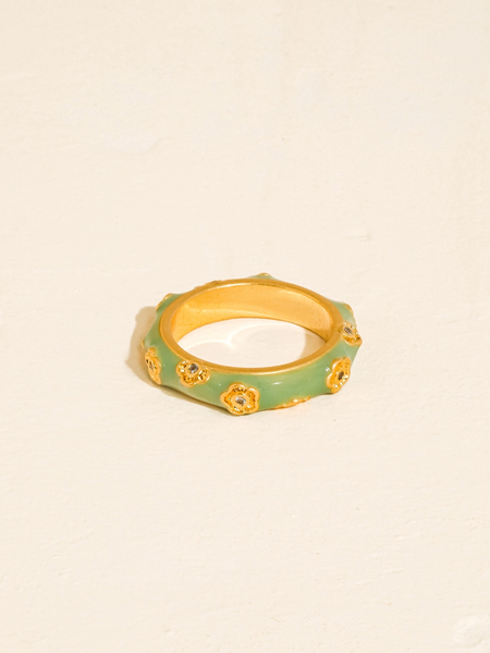 Esma Floral Enamel Band Ring