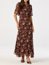 Aria Dress in Rust Floral