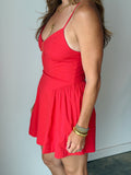 Falling Short Mini in Red
