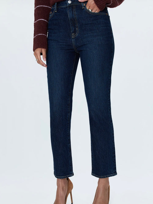 Bri High Rise Slim Straight Jean in Focus