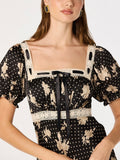 Kim Dress in Black Polka Dot