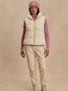 Irina Cable Knit Gilet in Egret