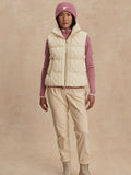 Irina Cable Knit Gilet in Egret