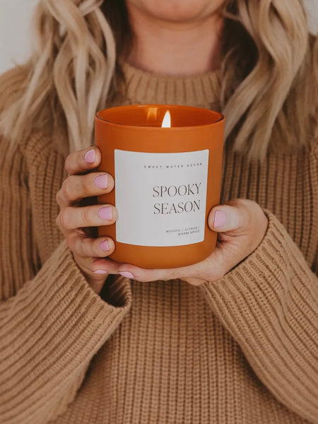 Spooky Season Candle in Orange Jar