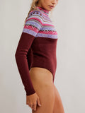 Winter Warmer Bodysuit in Maple Combo
