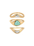 Turquoise Solstice Ring Stack