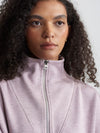 Hawley Half Zip Sweat in Mauve Marl