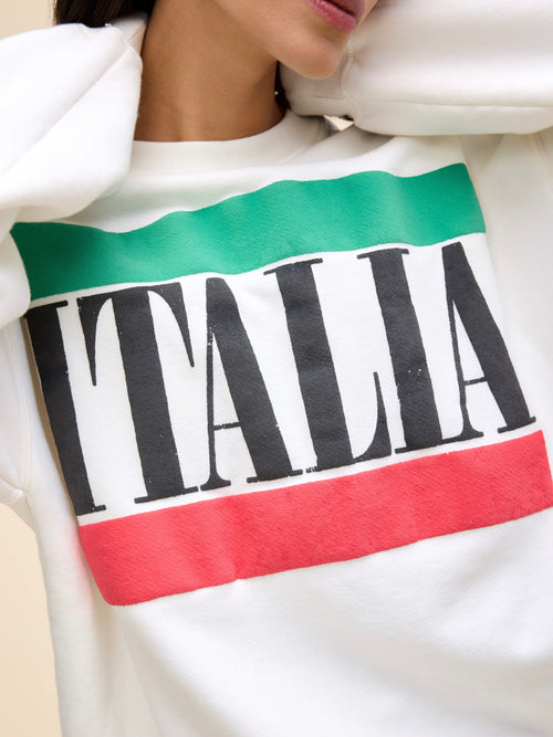 Italia BF Crew in Vintage White