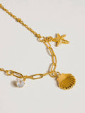 Roshell Shell & Star Necklace