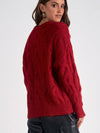 Can You Cable Sweater in Red