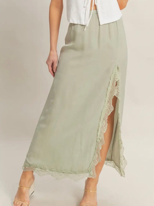 Walk In The Park Skirt in Sage