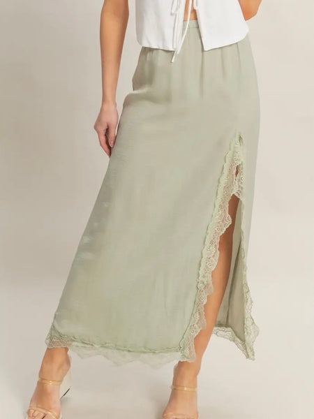 Walk In The Park Skirt in Sage