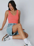 Either Way Ribbed Tank in Camellia
