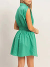 Sleeveless Summer Dress in Retro Green