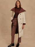 Annalise Reversible Wrap Coat in Deep Mahogany