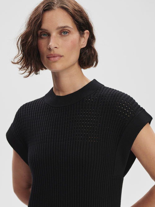 Cheston Relaxed Knit Dress in Black