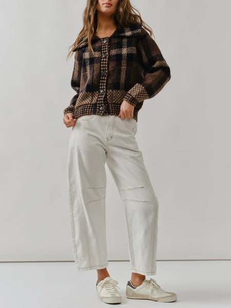 Cabin Hour Cardigan in Brown