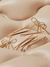 Metal Enamel Cloud & Bow Bobby Pin 8pc Set