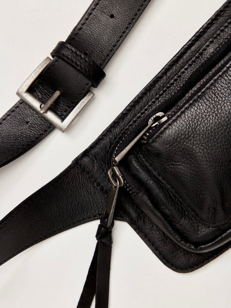 Avalon Leather Sling in Black Leather