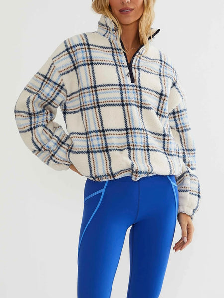 Leona Sherpa Jacket in Opal Sky Sherpa