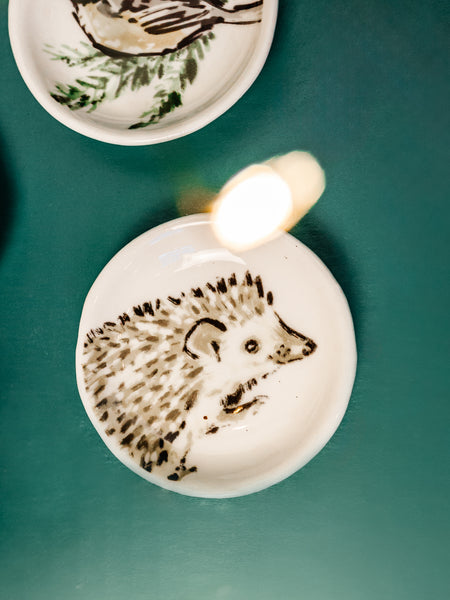 Mini Stoneware Dish in Hedgehog