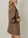 Quit Plaiding Games Blazer in Brown