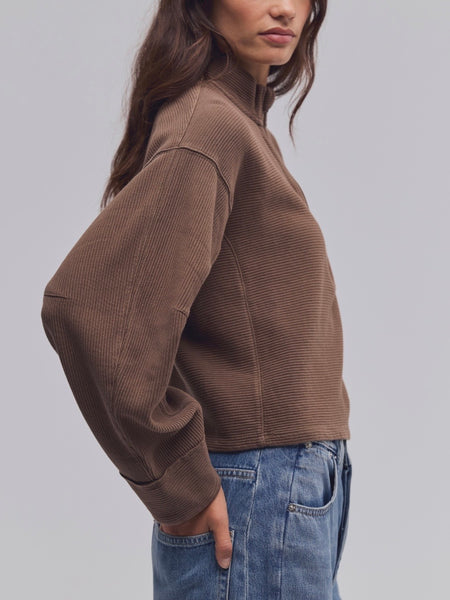 Celeste Quarter Zip in Teak