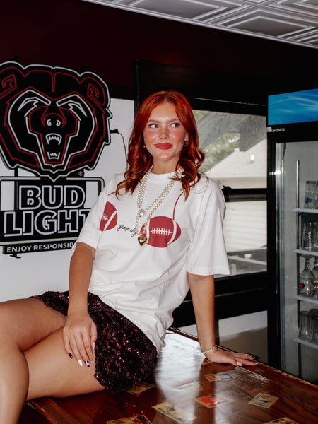 Football's Biggest Fan Tee in Burgundy