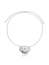 Molten Metal Pendant Necklace in Silver