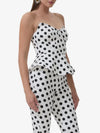 Merida Top in White Coin Dot