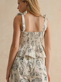 On The Town Top in Ecru