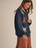 In the Doghouse Cardigan in Navy