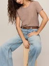 Junie Slub Tee Shirt in Heather Ash