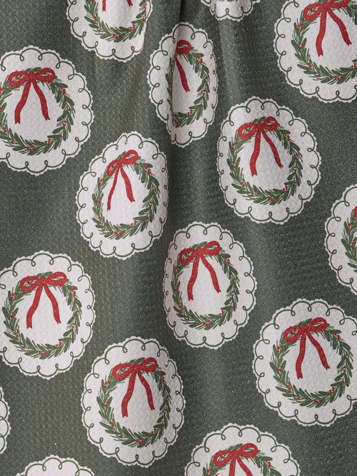 Merry Wreaths Tea Towel
