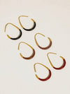 Perchee Enamel Hoops in Brown