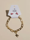 KC Charm Bracelet & Studs Set