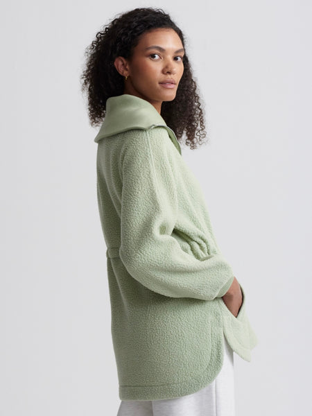 Parnel Half Zip Fleece in Snow Sage