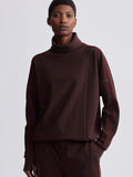 Ariana High Neck Midlayer in Red Chocolate Marl