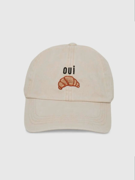 Oui Croissant Hat in Beige