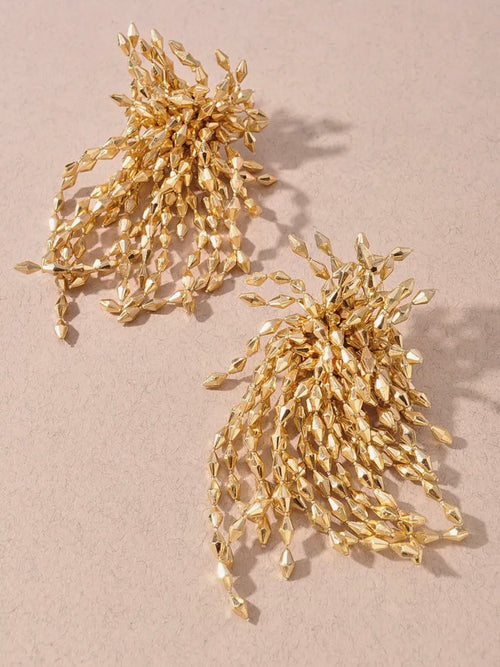 Confetti Fringe Earrings in Gold