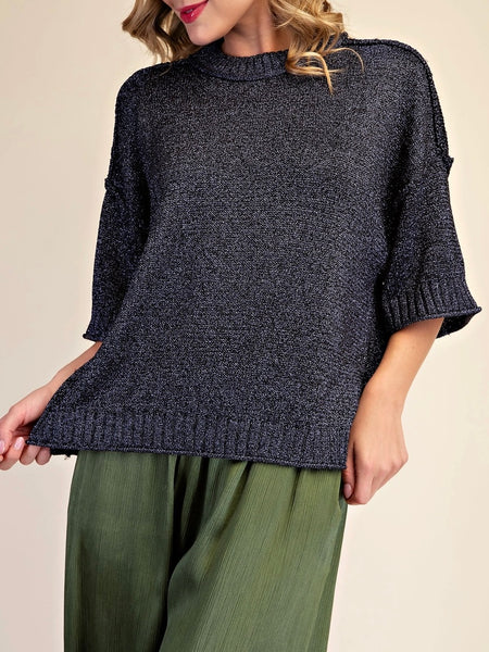 Doing The Most Sweater in Navy