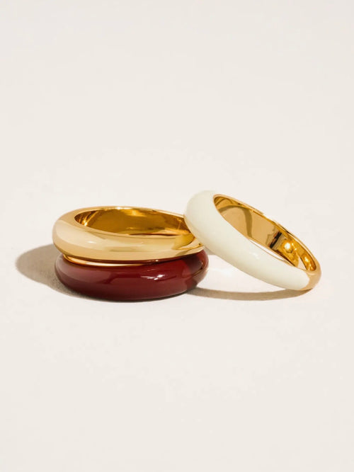 Lottie Enamel Ring in White