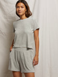 Eve Loop Terry Tee in Heather Grey