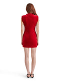 Astoria Dress in Red Velvet