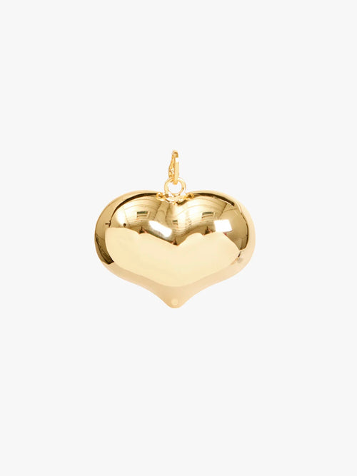Grande Mylar Heart Charm in Gold